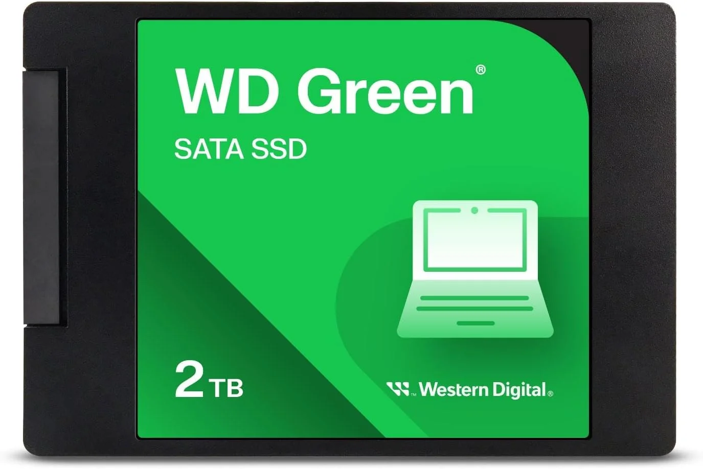 درایو حالت جامد داخلی 2 ترابایتی WD Green برای کامپیوتر - SATA III 6 Gb/s، 2.5 اینچ/7 میلی متر، تا 550 مگابایت بر ثانیه - WDS200T2G0A