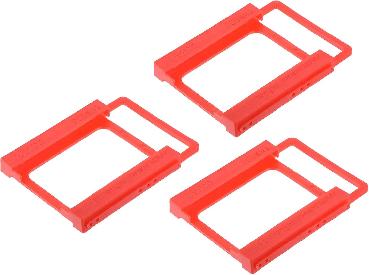مبدل براکت هارد درایو SSD پنج عددی MECCANIXITY 2.5 اینچ به 3.5 اینچ، آداپتور براکت نصب پلاستیکی خنک کننده برای لپ تاپ، کامپیوتر شخصی، کامپیوتر رومیزی قرمز