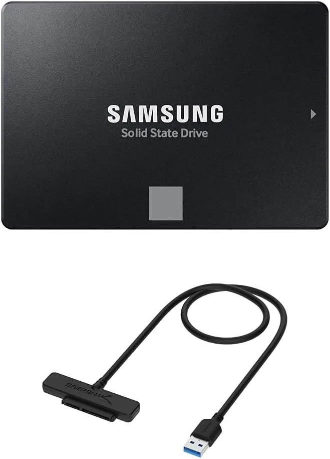 مجموعه درایو حالت جامد 2.5 اینچی 500 گیگابایتی سامسونگ 870 EVO SATA به همراه کابل آداپتور USB 3.0 به SATA سابرنت - درایو حالت جامد داخلی + کیت مبدل خارجی