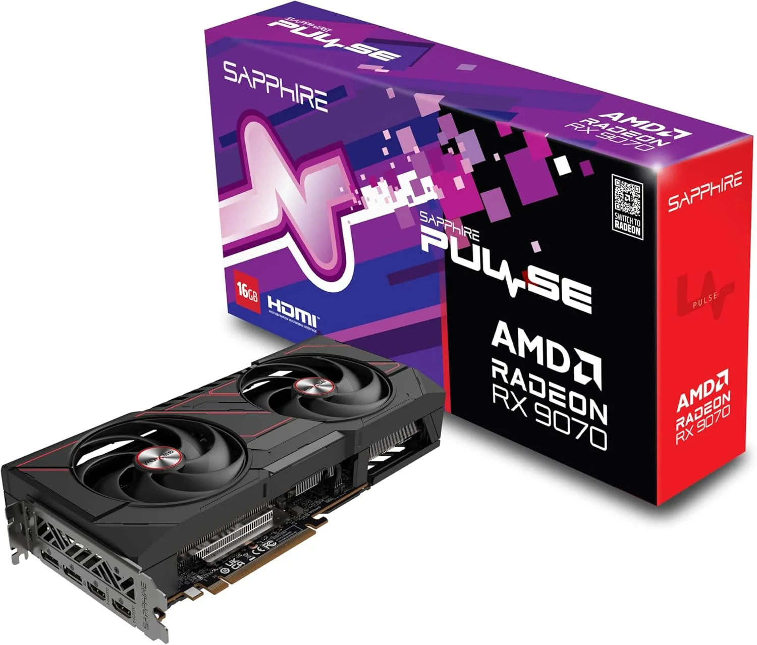 کارت گرافیک گیمینگ سافایر مدل PULSE AMD RADEON™ RX 9070 با 16 گیگابایت حافظه GDDR6 و معماری AMD RDNA 4