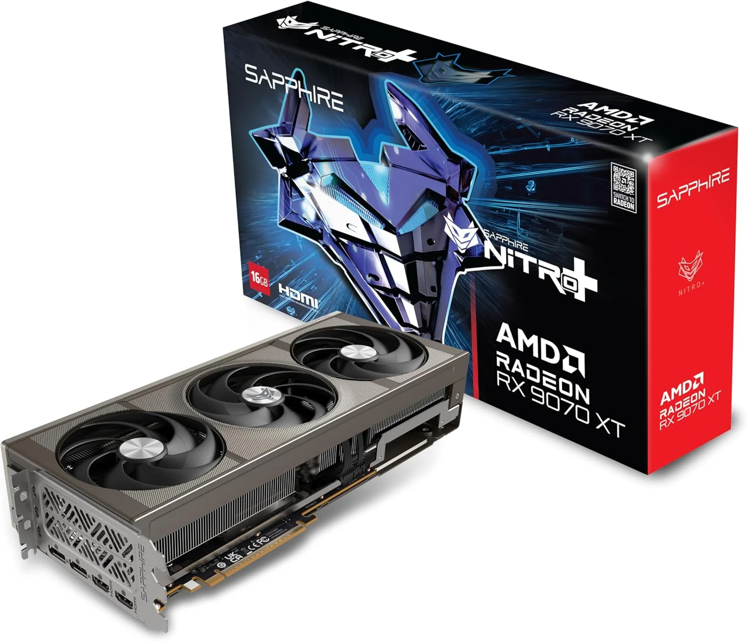 کارت گرافیک گیمینگ نیترو+ AMD Radeon™ RX 9070 XT Sapphire 11348-01-20G با 16 گیگابایت حافظه GDDR6، AMD RDNA 4