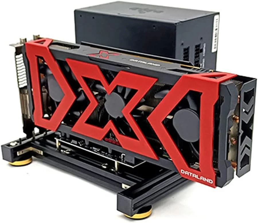 نگهدارنده کارت گرافیک، پشتیبانی از منبع تغذیه ATX، داک گرافیکی EXP GDC، کابل افزایش PCI-E، نگهدارنده کارت گرافیک آلومینیومی مشکی