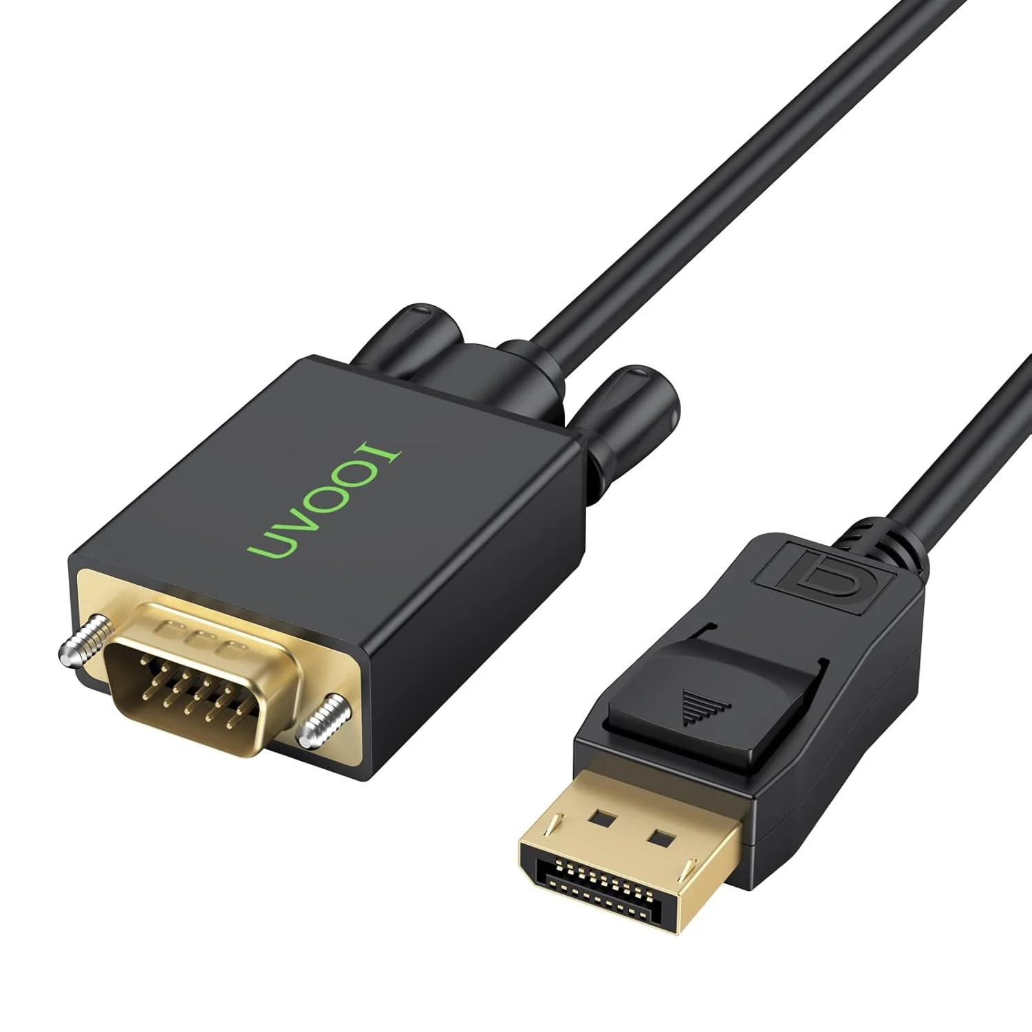کابل DisplayPort به VGA طول 1.8 متر، کابل آداپتور DisplayPort نر به VGA با روکش طلا سازگار با Dell، HP Lenovo، ASUS و غیره