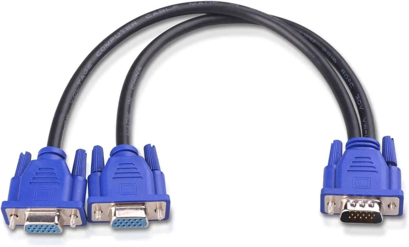 کابل تبدیل VGA به دو خروجی Cable Matters به طول 30 سانتی متر - فقط برای نمایش آینه ای (بدون توسعه)، پشتیبانی از کیفیت Full HD 1080P برای تکثیر صفحه نمایش کابل تبدیل VGA به دو خروجی Cable Matters به طول 30 سانتی متر - فقط برای نمایش آینه ای (بدون توسعه)، پشتیبانی از کیفیت Full HD 1080P برای تکثیر صفحه نمایش