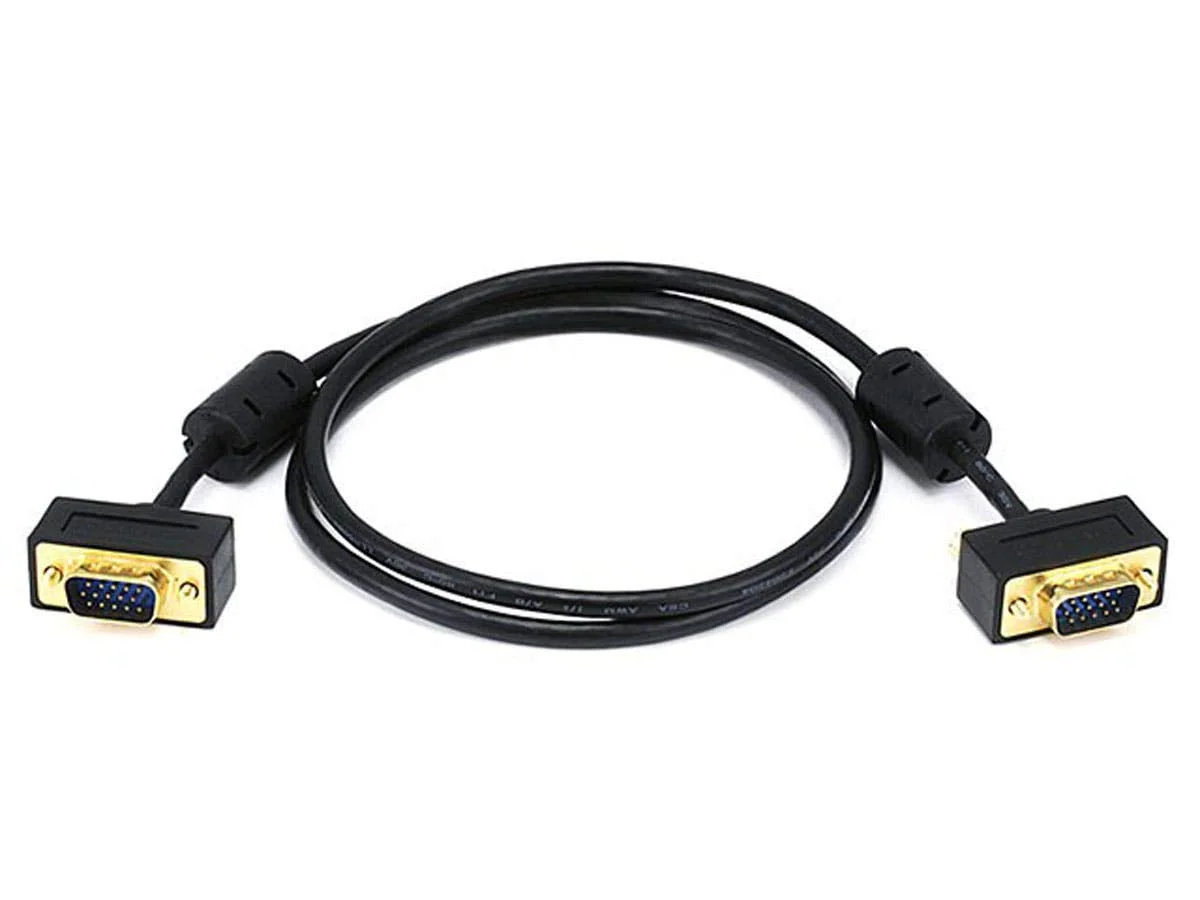 کابل مانیتور فوق باریک SVGA سوپر VGA با روکش طلا 3 فوتی