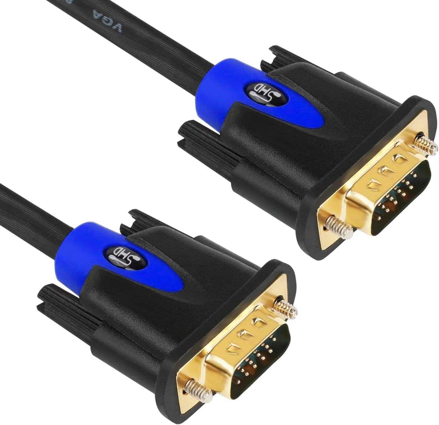 کابل VGA مدل SHD، کابل مانیتور HD15 VGA به VGA برای کامپیوتر، لپ تاپ، تلویزیون، پروژکتور - 1.8 متر