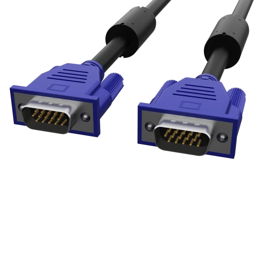 کابل VGA شش فوتی مدل USKyper-1367 - اتصال 15 پین نر به نر SVGA 1080P Full HD برای مانیتور کامپیوتر، تلویزیون و پروژکتور