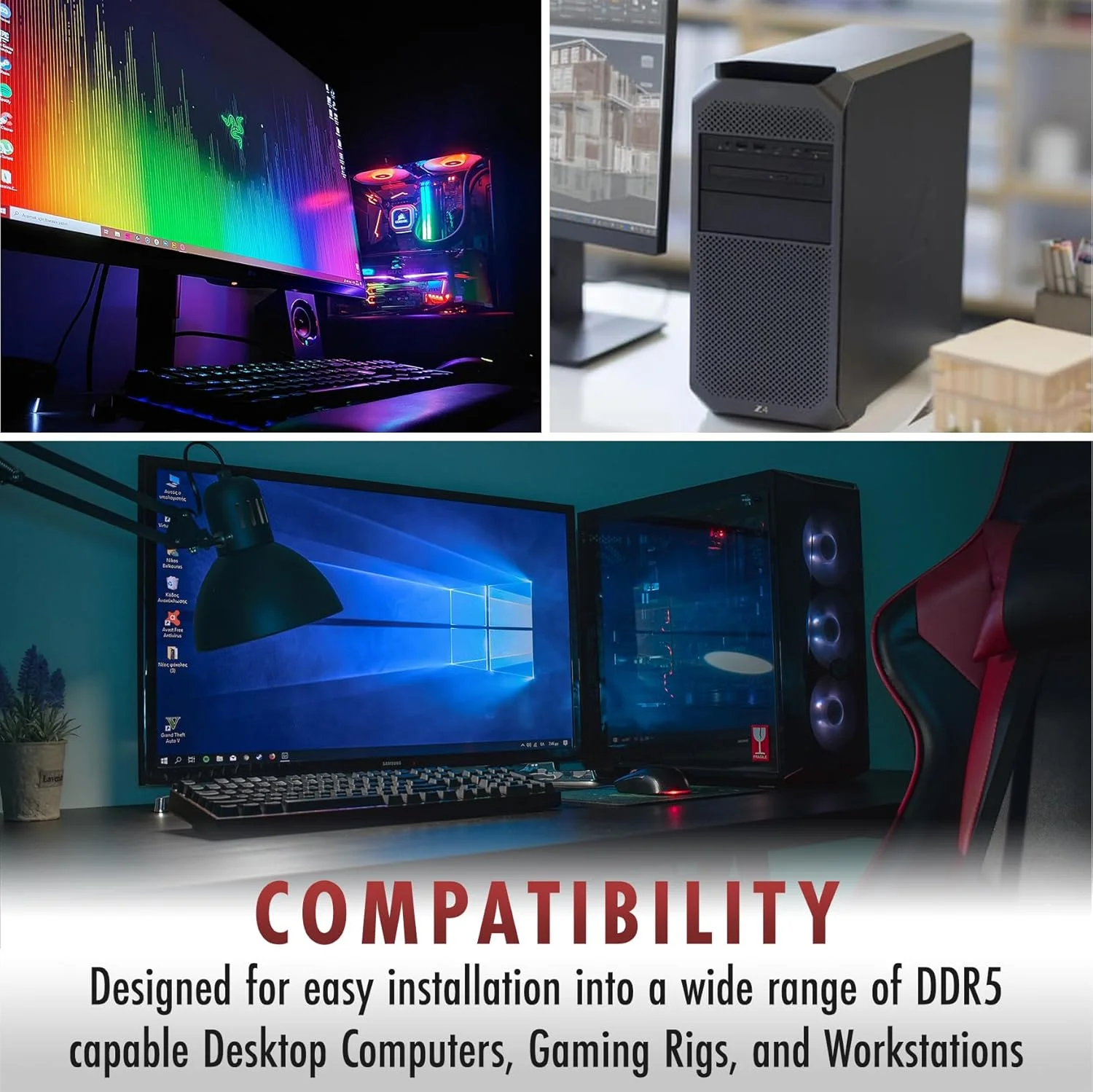 رم ۸ گیگابایتی A-Tech جایگزین برای Crucial CT8G48C40U5 | DDR5 4800MHz PC5-38400 DIMM 1Rx16 1.1V 288-Pin Non-ECC ماژول حافظه دسکتاپ (CT8G48C40U5-ATC)