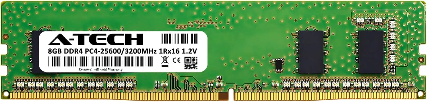 رم ۸ گیگابایتی A-Tech جایگزین برای Samsung M378A1G44CB0-CWE | DDR4 3200MHz PC4-25600 DIMM 1Rx16 1.2V 288-Pin Non-ECC ماژول حافظه دسکتاپ (M378A1G44CB0-CWE-ATC)