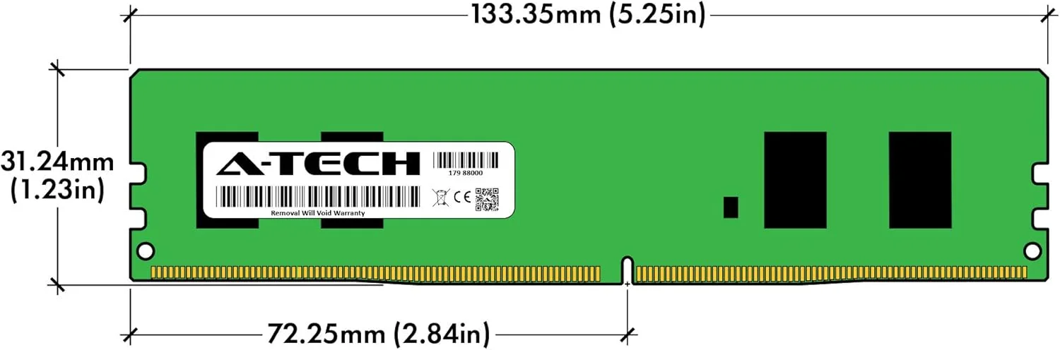 رم ۸ گیگابایتی A-Tech جایگزین برای Samsung M378A1G44CB0-CWE | DDR4 3200MHz PC4-25600 DIMM 1Rx16 1.2V 288-Pin Non-ECC ماژول حافظه دسکتاپ (M378A1G44CB0-CWE-ATC)