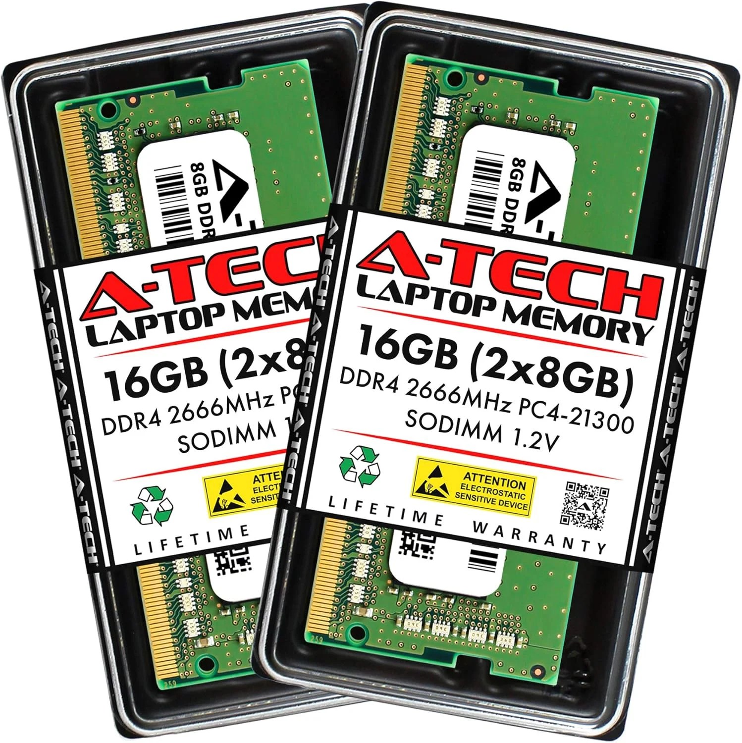 کیت ۱۶ گیگابایتی (2x8GB) رم A-Tech برای کامپیوترهای رومیزی کوچک Dell OptiPlex 7080, 5080, 3090, 3080 | ارتقاء حافظه DDR4 2666 MHz SODIMM PC4-21300