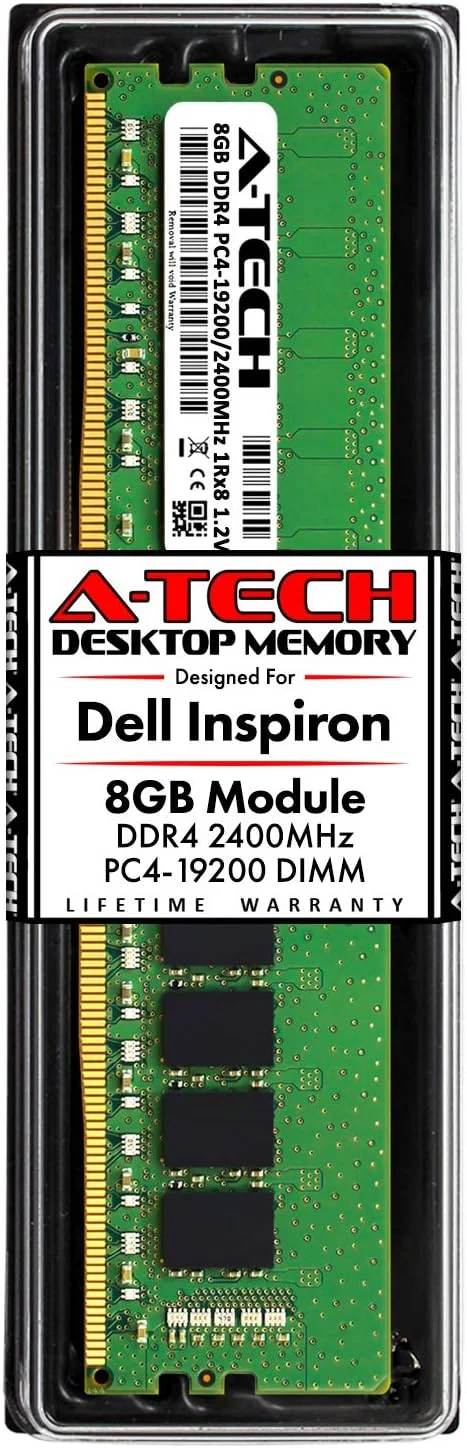 رم 8 گیگابایتی A-Tech برای Dell Inspiron 3268, 3668, 5675, 5676 | DDR4 2400MHz DIMM PC4-19200 288-Pin Non-ECC UDIMM ماژول ارتقاء حافظه دسکتاپ
