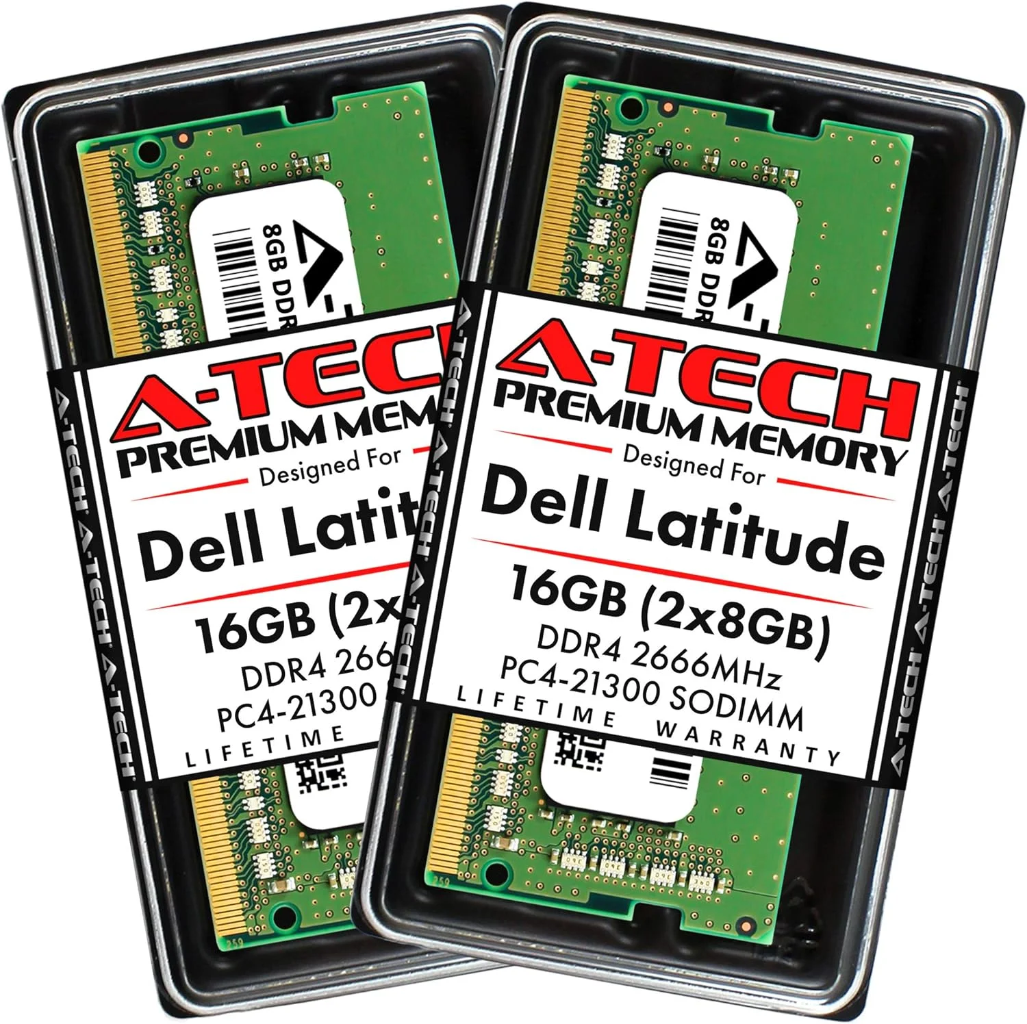 رم 16 گیگابایتی (2x8GB) A-Tech برای Dell Latitude 5510، 5410، 5310، 3510، 3410 | DDR4 2666MHz SODIMM PC4-21300 کیت ارتقاء حافظه لپ تاپ