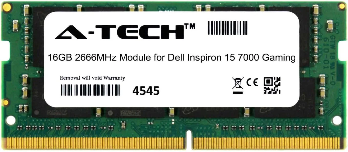 A-Tech ماژول 16 گیگابایتی برای لپ تاپ و نوت بوک Dell Inspiron 15 7000، سازگار با رم DDR4 2666Mhz مدل (ATMS277775A25832X1)