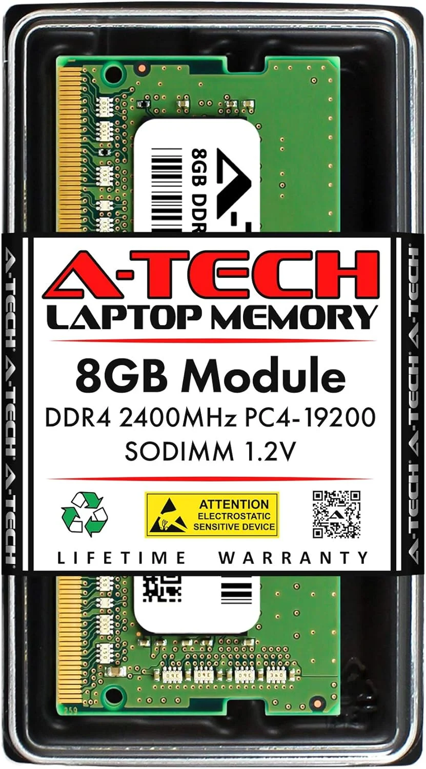 رم A-Tech با ظرفیت 8 گیگابایت برای کامپیوتر رومیزی Lenovo IdeaCentre 3 07ADA05 | DDR4 2400MHz PC4-19200 SODIMM 1.2V 260-Pin Non-ECC SO-DIMM