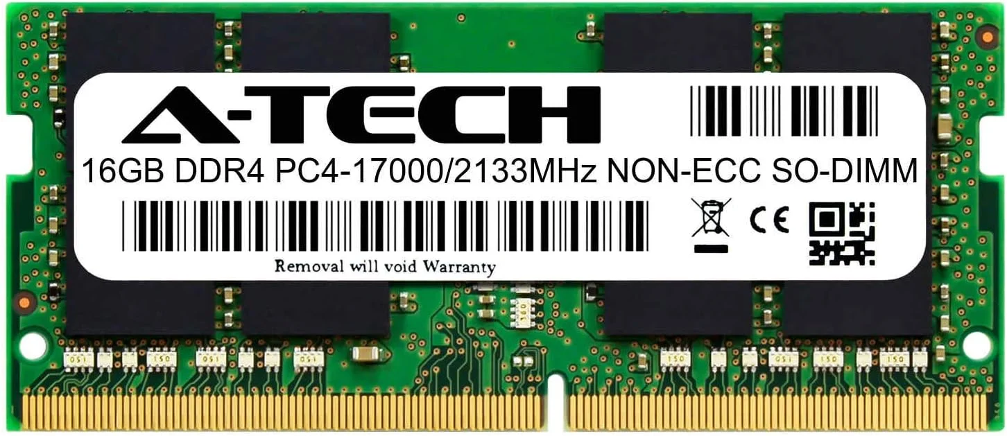 رم ۱۶ گیگابایتی A-Tech سازگار با Lenovo IdeaPad 320-15ABR 80XS، از نوع DDR4 2133MHz PC4-17000 Non-ECC SODIMM 1.2V - تک ماژول رم لپ تاپ و نوت بوک (ATMS397708A33989X1)