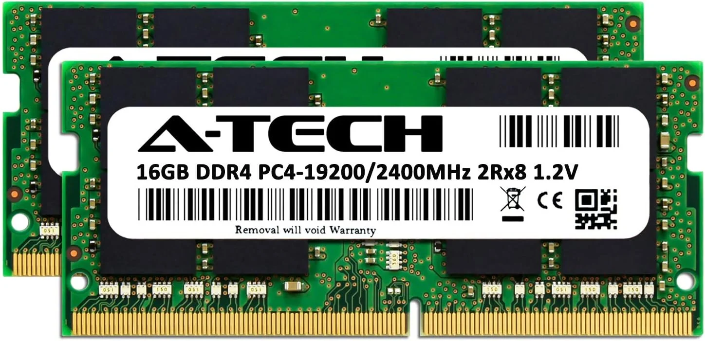 رم 32 گیگابایتی (2 عدد 16 گیگابایتی) A-Tech DDR4 2400MHz برای لپ‌تاپ‌های ASUS TUF FX505DD, FX505DT, FX505DU, FX505DV, FX505DY | کیت ارتقاء حافظه PC4-19200 SODIMM 260-Pin