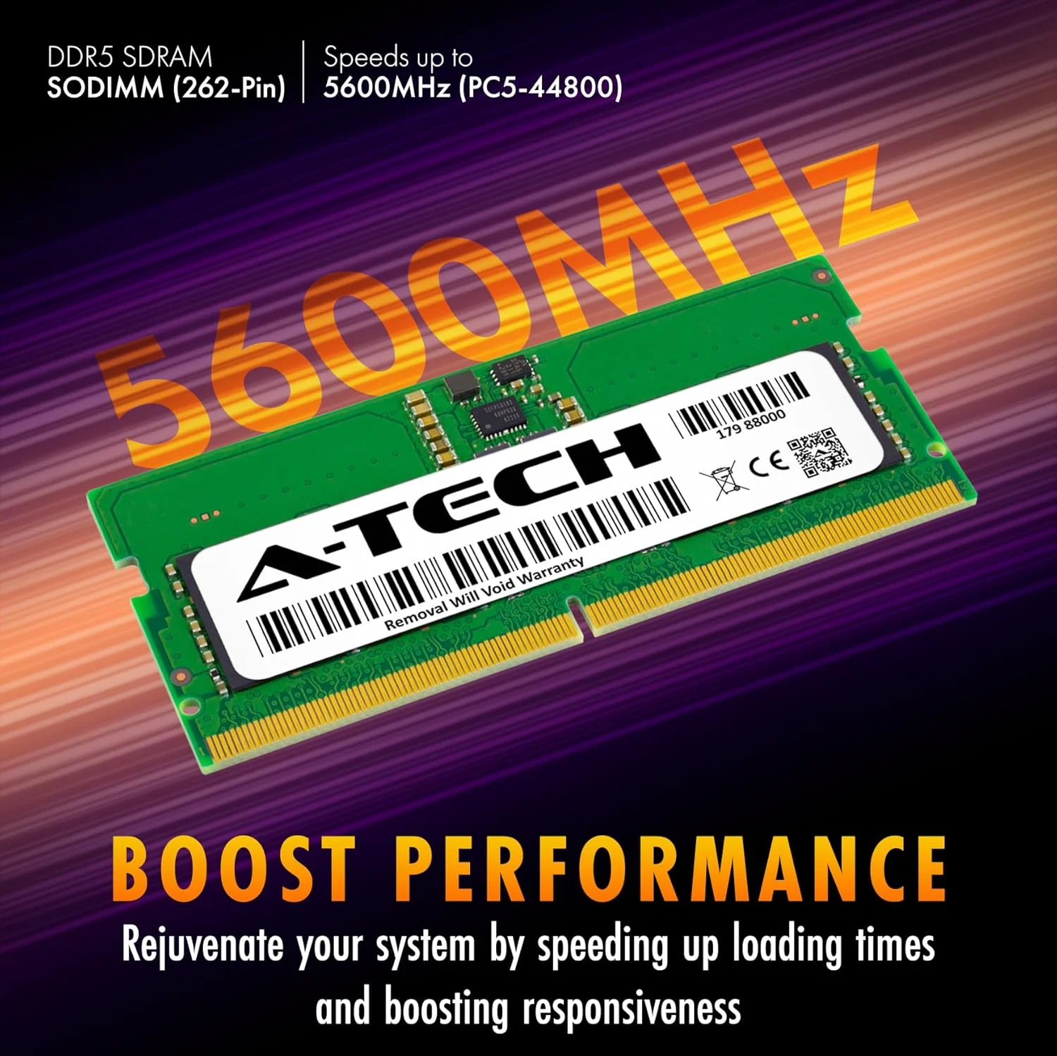 کیت ۱۶ گیگابایتی (2x8GB) رم A-Tech برای لپ تاپ گیمینگ ASUS TUF Gaming F15 (2023, DDR5) FX507, FX507VI, FX507VU, FX507VV | DDR5 5600MHz PC5-44800 SODIMM 1.1V 262-Pin Non-ECC SO-DIMM