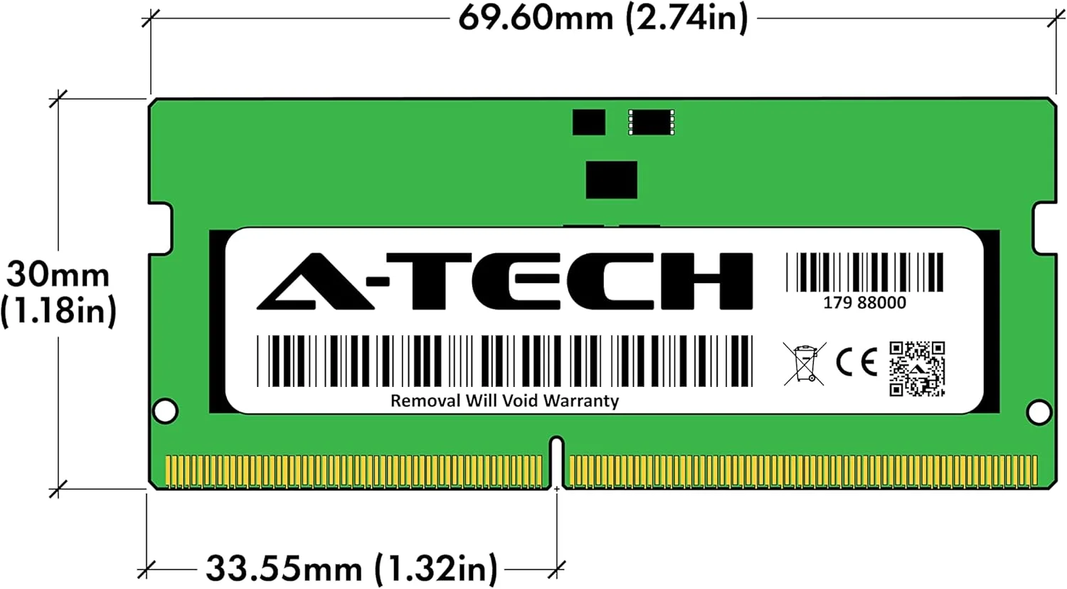 کیت ۱۶ گیگابایتی (2x8GB) رم A-Tech برای لپ تاپ گیمینگ ASUS TUF Gaming F15 (2023, DDR5) FX507, FX507VI, FX507VU, FX507VV | DDR5 5600MHz PC5-44800 SODIMM 1.1V 262-Pin Non-ECC SO-DIMM