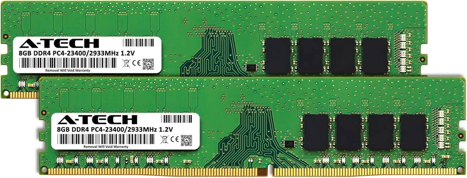 کیت ۱۶ گیگابایتی (۲x۸GB) رم A-Tech برای Dell Vostro 3681, 3881, 3888, 5880 Desktop | DDR4 2933MHz PC4-23400 DIMM 1.2V 288-Pin Non-ECC UDIMM ارتقاء حافظه کیت ۱۶ گیگابایتی (۲x۸GB) رم A-Tech برای Dell Vostro 3681, 3881, 3888, 5880 Desktop | DDR4 2933MHz PC4-23400 DIMM 1.2V 288-Pin Non-ECC UDIMM ارتقاء حافظه