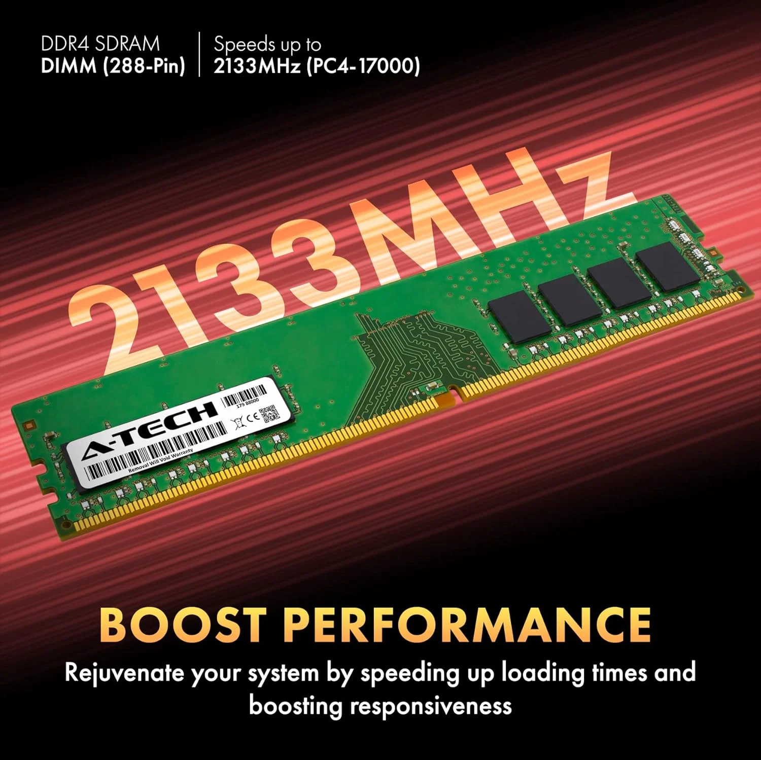 A-Tech 16GB (2x8GB) DDR4 2133 MHz UDIMM PC4-17000 (PC4-2133P) CL15 DIMM ماژول حافظه رم دسکتاپ غیر ECC