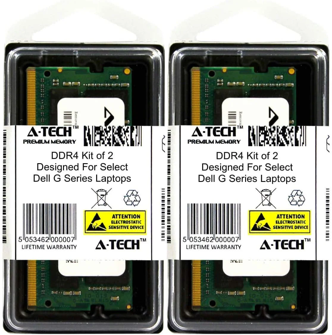 کیت 32 گیگابایتی (2 عدد 16 گیگابایتی) A-Tech برای لپ‌تاپ و نوت‌بوک‌های گیمینگ Dell سری G مدل‌های G3 15 3579، G3 17 3779، G5 15 5587، G7 15 7588 با فرکانس 2666 مگاهرتز DDR4