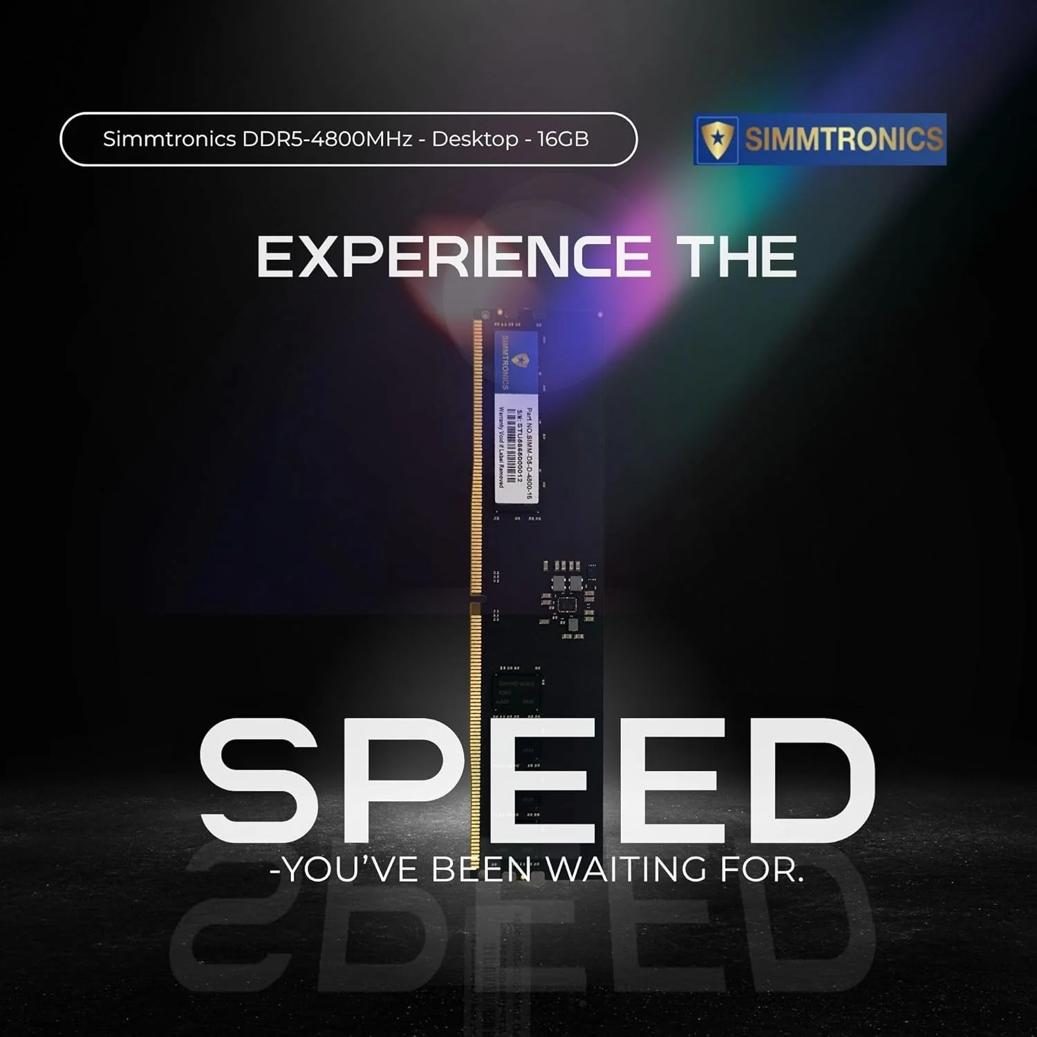 رم دسکتاپ سیمترونیکس 16 گیگابایت DDR5 4800MHz | PC5-38400 CL40 | 288-Pin UDIMM | ارتقا برای بازی و تولید محتوا | 5 سال 