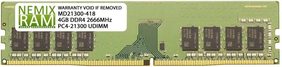 رم ۳۲ گیگابایتی NEMIX RAM (یک عدد ۳۲ گیگابایتی) DDR4 2666MHZ PC4-21300 2Rx8 1.2V CL19 288-PIN Non-ECC Unbuffered UDIMM حافظه کامپیوتر رومیزی سازگار با Samsung M378A4G43MB1-CTD
