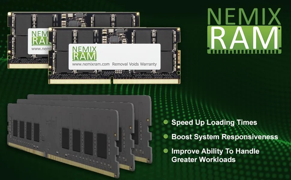 رم نِمیکس 32 گیگابایت (1X32GB) DDR4 2666MHZ PC4-21300 2Rx8 1.2V CL19 260-PIN Non-ECC SODIMM سازگار با لپ تاپ Samsung M471A4G43MB1-CTD