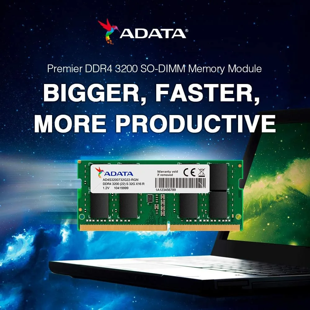 رم ADATA Premier 8GB (تک کاناله 8GB) DDR4 3200MHz CL22 PC4-25600 260-Pin SODIMM