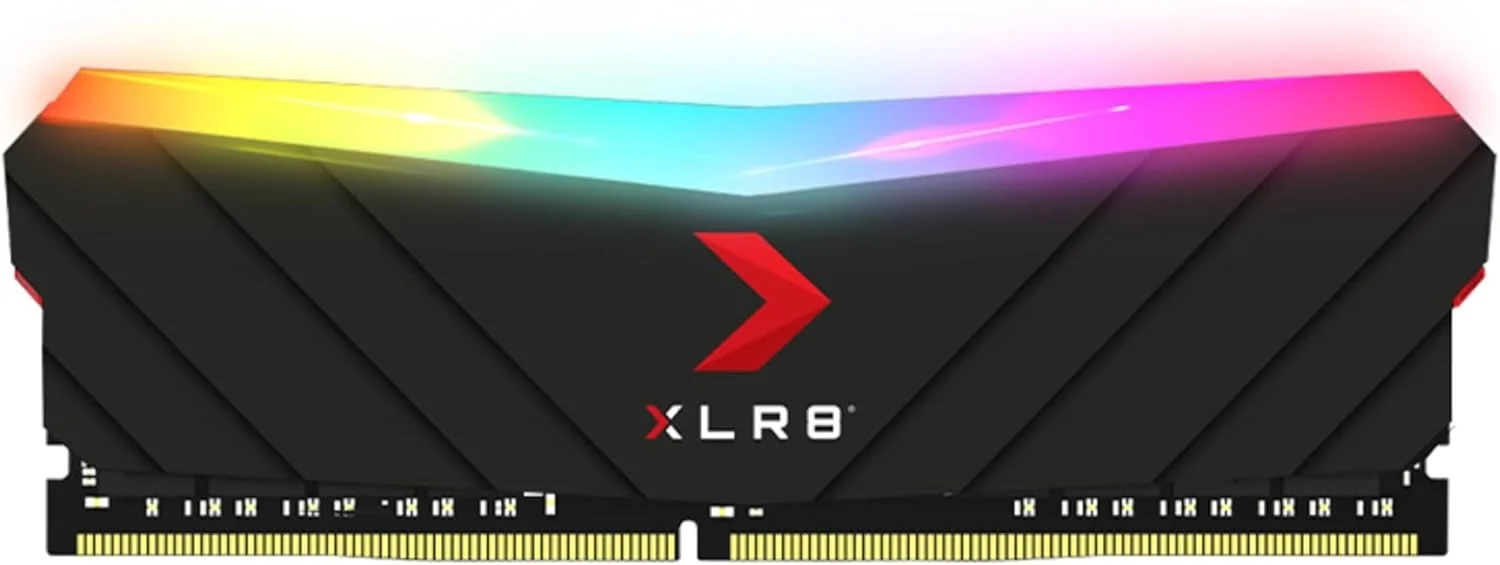 رم دسکتاپ گیمینگ PNY XLR8 با نورپردازی RGB، ظرفیت 8 گیگابایت، DDR4 3200MHz (PC4-25600) CL16 1.35V مدل MD8GD4320016XRGB