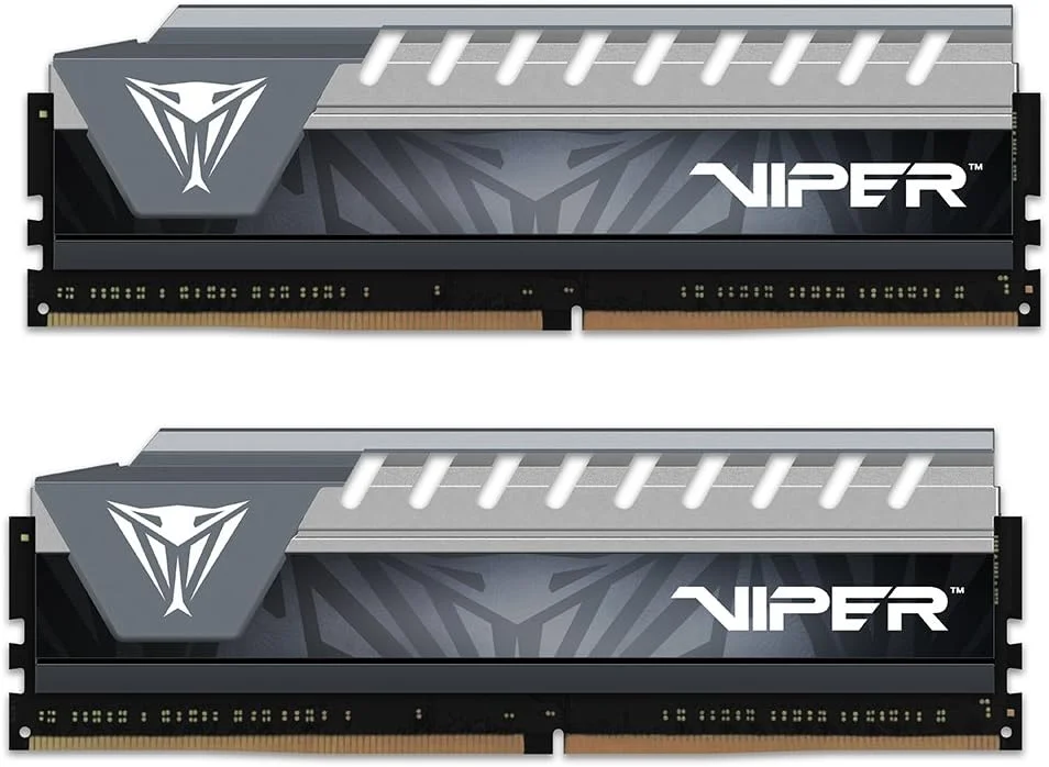 کیت دو کاناله 8 گیگابایتی (2x4GB) Patriot Viper Elite Series DDR4 2666MHz PC4-21300 (مشکی/خاکستری) مدل PVE48G266C6KGY