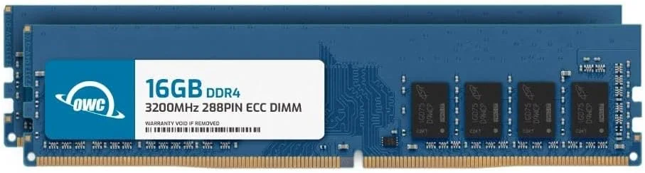 حافظه رم ورک استیشن سرور OWC 32GB (2x16GB) DDR4 3200MHz PC4-25600 CL22 1RX8 ECC Unbuffered UDIMM 1.2V 288-pin