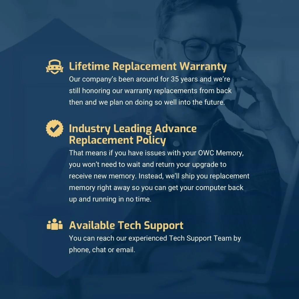 حافظه رم ورک استیشن سرور OWC 32GB (2x16GB) DDR4 3200MHz PC4-25600 CL22 1RX8 ECC Unbuffered UDIMM 1.2V 288-pin