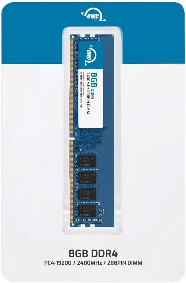 رم ۸ گیگابایتی OWC DDR4 2400MHz PC4-19200 CL17 1.2V 288pin Non-ECC UDIMM سازگار با HP ProDesk 400 G4 SFF 400 G4 Tower 600 G3 SFF 600 G3 Tower