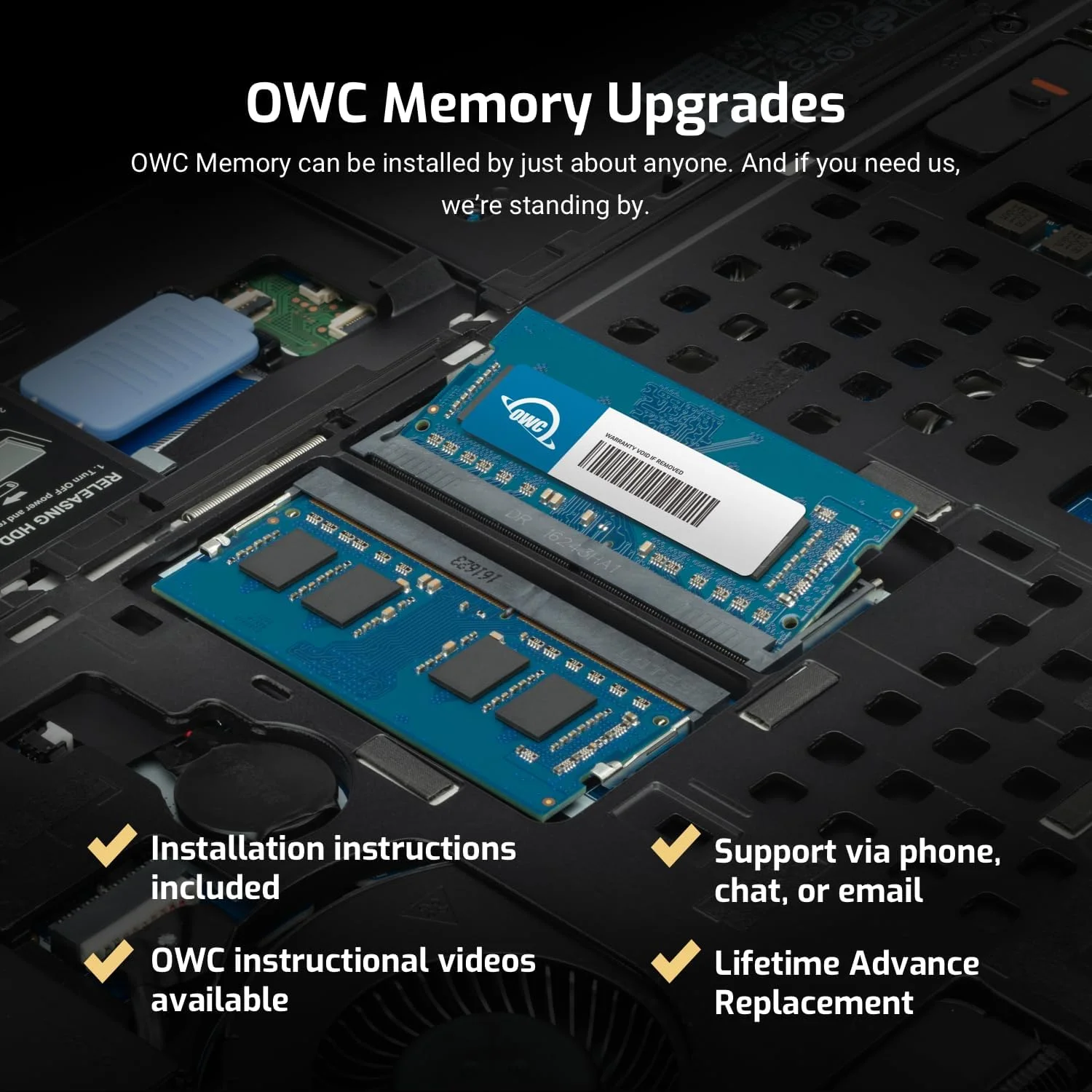 OWC رم 16 گیگابایت (2 عدد 8 گیگابایتی) PC19200 DDR4 2400MHz 260pin SO-DIMMs سازگار با iMac 27 اینچی با صفحه نمایش رتینا 5K (اواسط 2017) و کامپیوترهای سازگار (OWC2400DDR4S16P)