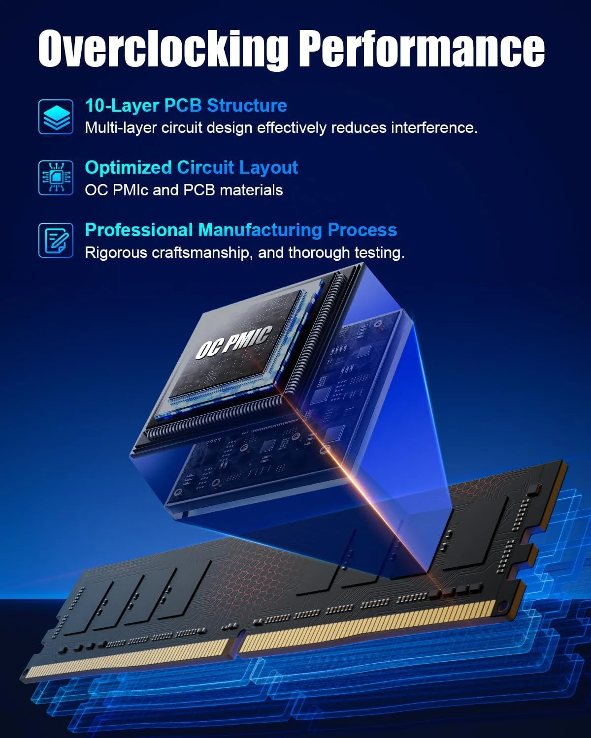 کیت رم دسکتاپ DDR4 شانزده گیگابایت (2×8GB) 3600MHz CL22 RGB – حافظه گیمینگ دو کاناله با نورپردازی RGB آدرس پذیر، Intel XMP 3.0 & AMD Expo Ready، DIMM های اورکلاک برای کامپیوترهای شخصی