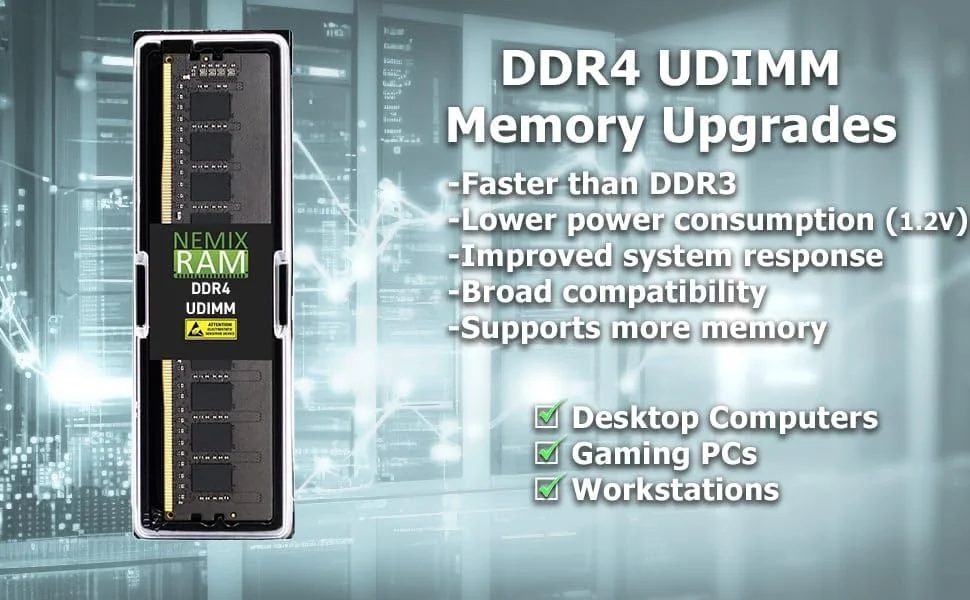 کیت حافظه رم 16 گیگابایت (2X8GB) DDR4 2933MHZ PC4-23400 1Rx8 1.2V CL21 288-PIN Non-ECC Unbuffered UDIMM PC سازگار با مادربرد SUPERMICRO Desktop Gaming SuperWorkstation مدل MBD-C9Z490-PG