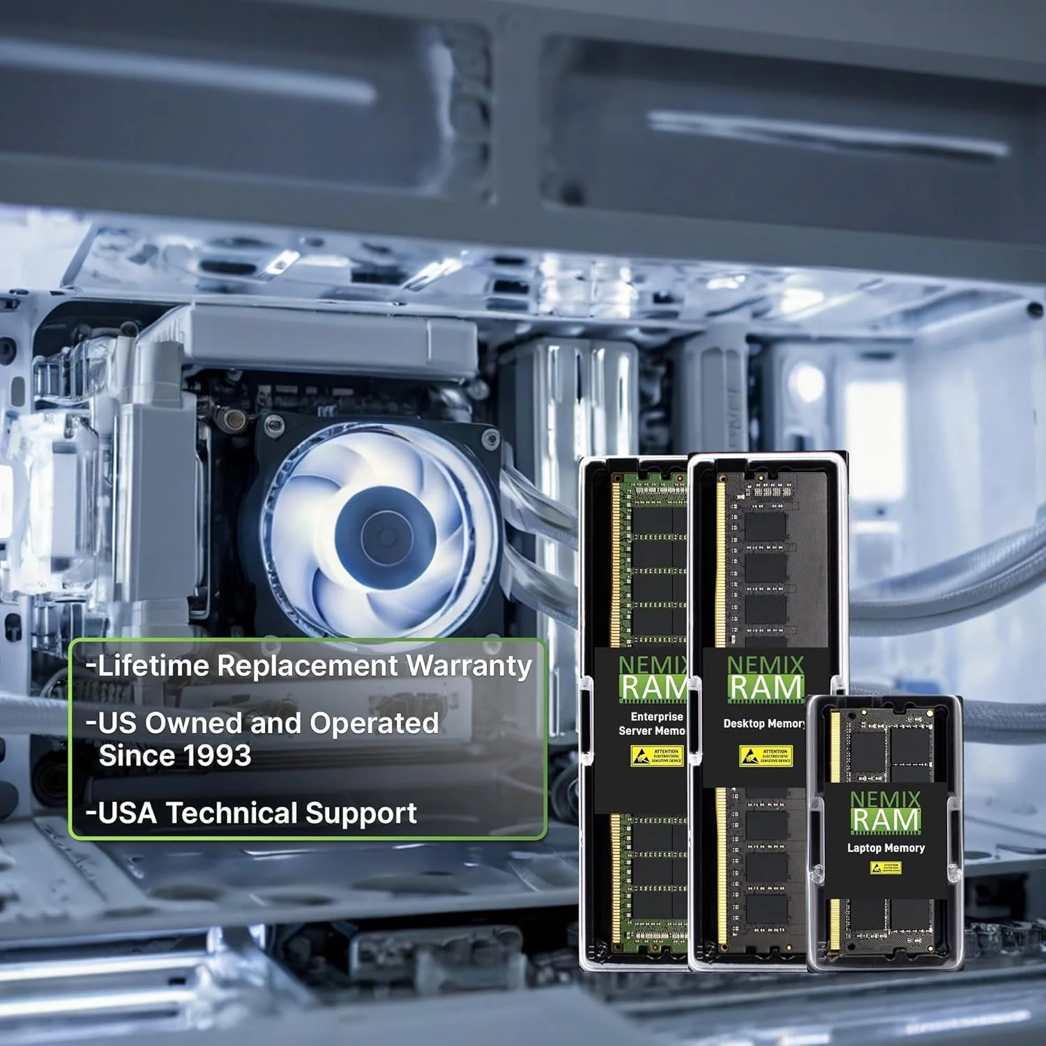 رم NEMIX با ظرفیت 8 گیگابایت (1X8GB) DDR4 3200MHZ PC4-25600 1Rx8 1.2V CL22 288-PIN ECC RDIMM سازگار با حافظه سرور ثبت شده Supermicro MEM-DR480L-HL01-ER32