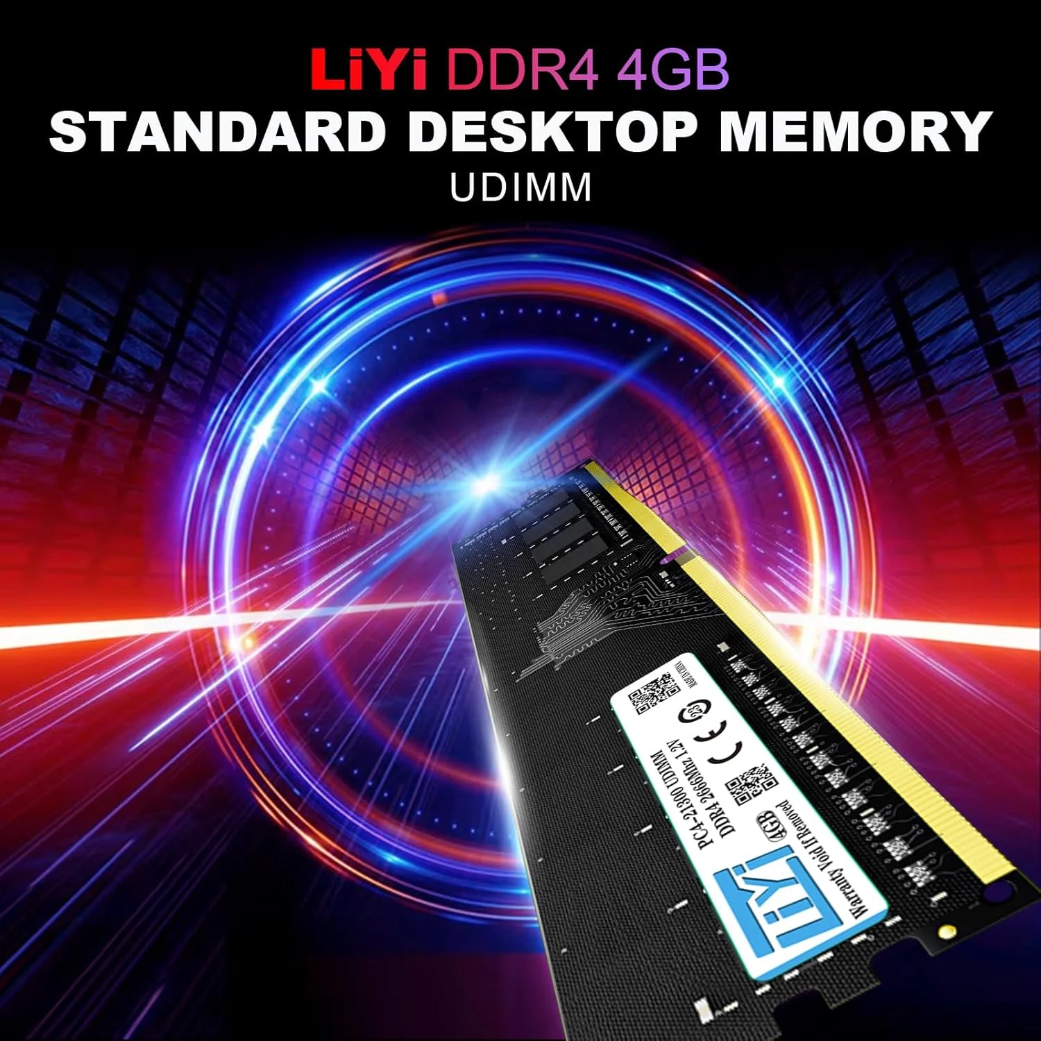رم دسکتاپ DDR4 با ظرفیت 4 گیگابایت و فرکانس 2666 مگاهرتز مدل PC4-21300 تک کاناله 1.2 ولت