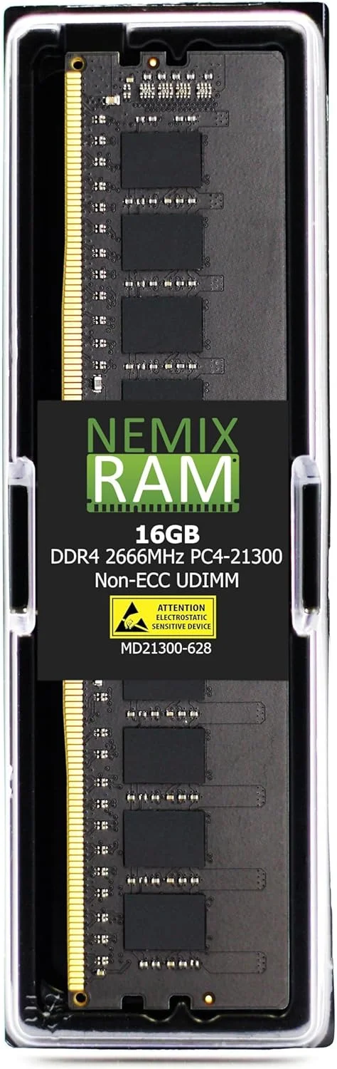 رم نِمیکس ۱۶ گیگابایت (۱X۱۶GB) DDR4 2666MHZ PC4-21300 2Rx8 1.2V CL19 288-PIN Non-ECC Unbuffered UDIMM حافظه کامپیوتر رومیزی سازگار با Hynix HMA82GU6JJR8N-VK
