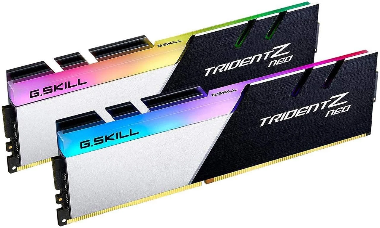 رم کامپیوتر دسکتاپ G.SKILL Trident Z Neo Series DDR4 (XMP) 32 گیگابایت (2x16 گیگابایت) 3600MT/s CL16-19-19-39 1.35V Intel AMD U-DIMM (F4-3600C16D-32GTZNC)