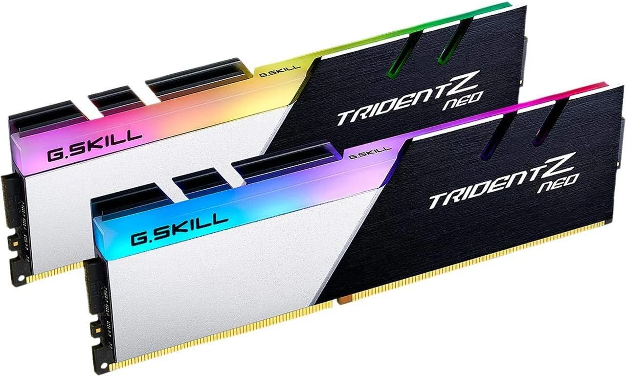 رم کامپیوتر G.SKILL Trident Z Neo Series DDR4 (XMP) 64 گیگابایت (2x32 گیگابایت) 3600MT/s CL18-22-22-42 1.35V حافظه U-DIMM برای کامپیوترهای رومیزی Intel AMD (F4-3600C18D-64GTZN)