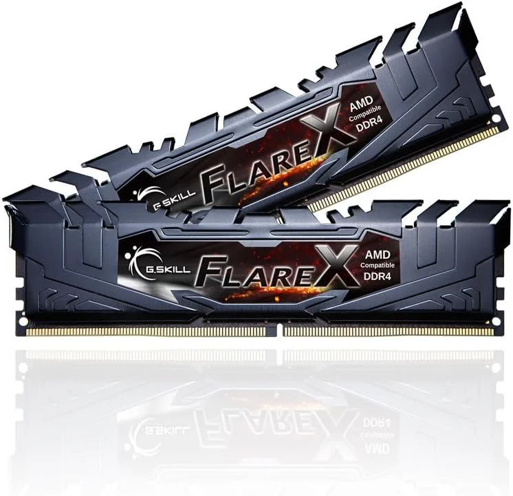 رم کامپیوتر رومیزی جی.اسکیل فلیر ایکس سری DDR4 (XMP) 16 گیگابایت (2x8 گیگابایت) 3200MT/s CL14-14-14-34 1.35V اینتل AMD - مشکی (F4-3200C14D-16GFX)