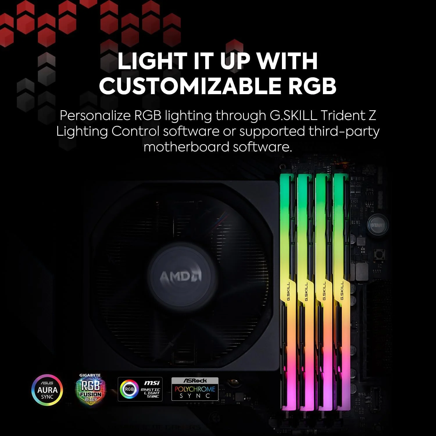 رم کامپیوتر G.SKILL Trident Z Neo Series DDR4 (XMP) 64 گیگابایت (2x32 گیگابایت) 3600MT/s CL18-22-22-42 1.35V حافظه U-DIMM برای کامپیوترهای رومیزی Intel AMD (F4-3600C18D-64GTZN)