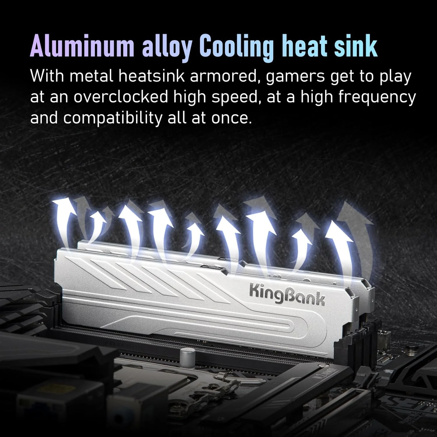 رم کامپیوتر دسکتاپ DDR4 8 گیگابایت 3200 مگاهرتز CL16 1.35 ولت XMP2.0 اورکلاک با هیت سینک برای بازی/اداری/PS، نقره ای