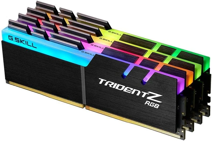 جی.اسکیل، 4 عدد 16 گیگابایت، F4-3200C14Q-64GTZR Trident Z RGB، DDR4-3200، CL14-64 گیگابایت کیت چهارتایی، مشکی