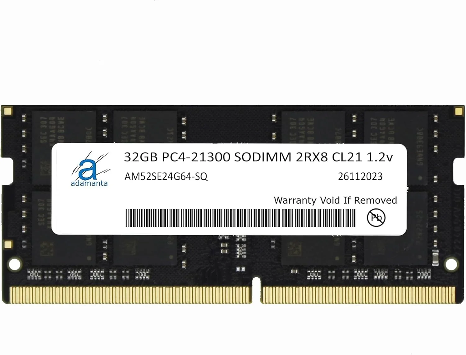 آدامانتا 32 گیگابایت (1x32 گیگابایت) سازگار با HP EliteDesk 800 G4 Mini، 800 G6 Mini Desktop DDR4 2666MHz PC4-21300 SODIMM 2Rx8 CL19 1.2v ماژول ارتقاء حافظه کامپیوتر رم آدامانتا 32 گیگابایت (1x32 گیگابایت) سازگار با HP EliteDesk 800 G4 Mini، 800 G6 Mini Desktop DDR4 2666MHz PC4-21300 SODIMM 2Rx8 CL19 1.2v ماژول ارتقاء حافظه کامپیوتر رم