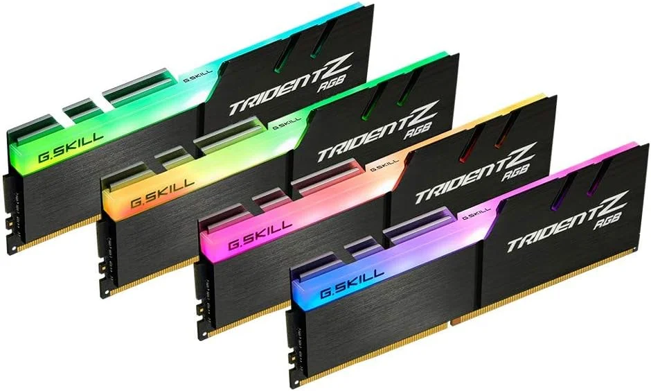 جی.اسکیل، 4 عدد 16 گیگابایت، F4-3200C14Q-64GTZR Trident Z RGB، DDR4-3200، CL14-64 گیگابایت کیت چهارتایی، مشکی