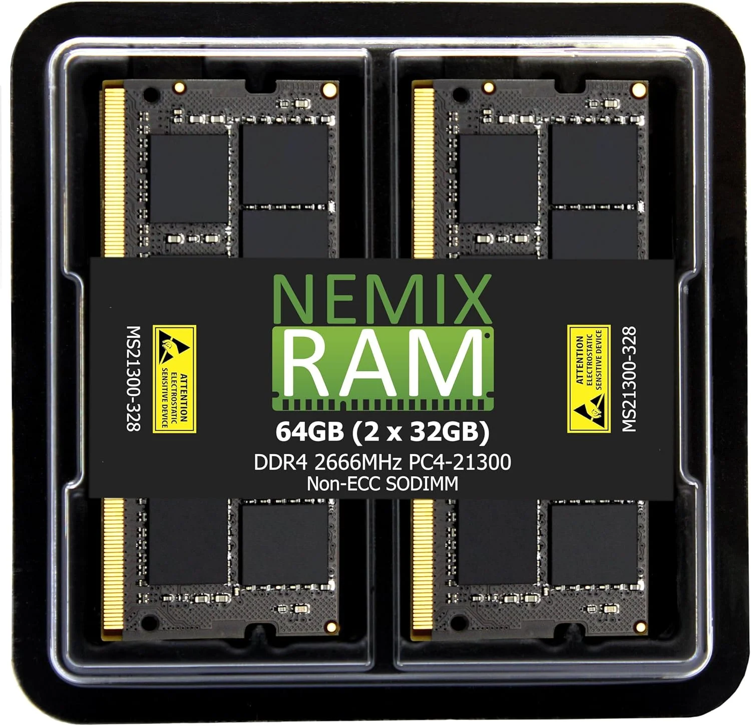 کیت حافظه رم لپ تاپ NEMIX RAM با ظرفیت 64 گیگابایت (2 عدد 32 گیگابایتی) DDR4 2666MHZ PC4-21300 2Rx8 1.2V CL19 260-PIN Non-ECC SODIMM کیت حافظه رم لپ تاپ NEMIX RAM با ظرفیت 64 گیگابایت (2 عدد 32 گیگابایتی) DDR4 2666MHZ PC4-21300 2Rx8 1.2V CL19 260-PIN Non-ECC SODIMM